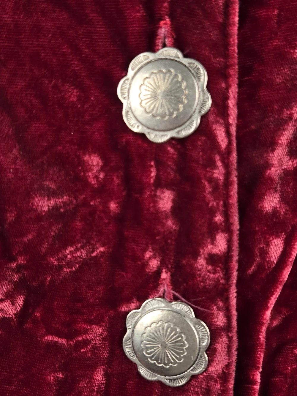 Vintage 90s Double D Ranch Wear Velvet Concho Vest Size M